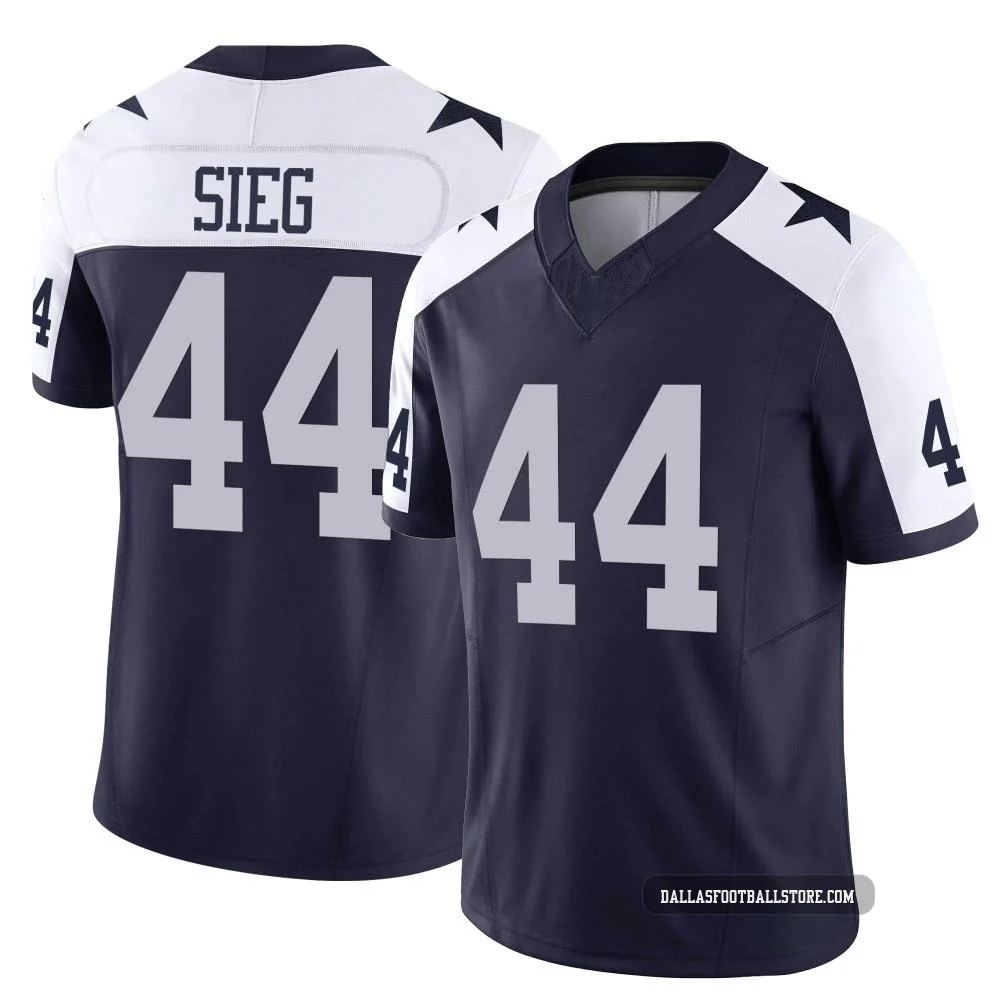 Trent Sieg Dallas Cowboys ＃44 Limited Youth Navy Alternate Vapor F.U.S.E. Jersey