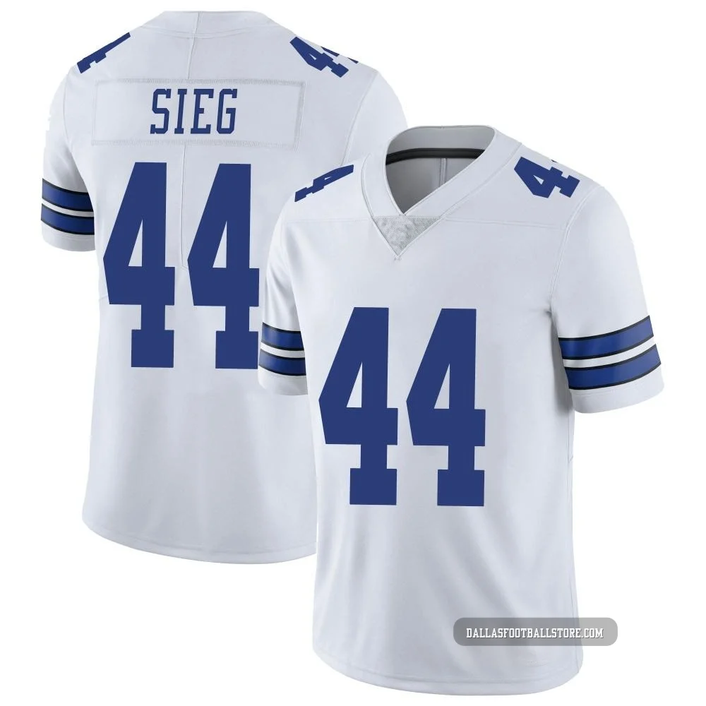 Trent Sieg Dallas Cowboys ＃44 Limited Youth White Vapor Untouchable Jersey