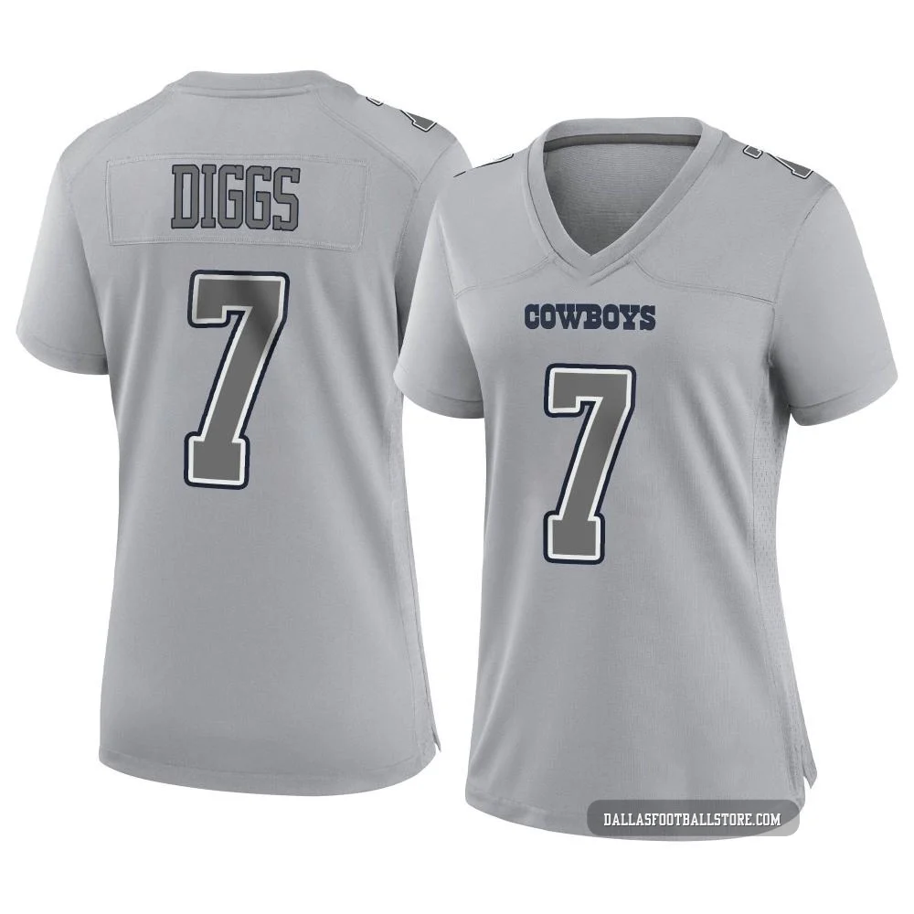 Trevon Diggs Dallas Cowboys ＃7 Game Women's Gray Atmosphere Fashion Jersey
