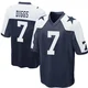 Trevon Diggs Dallas Cowboys ＃7 Game Youth Navy Blue Throwback Jersey