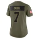 Trevon Diggs Dallas Cowboys ＃7 Limited Women's Olive 2025 Salute to Service Jersey