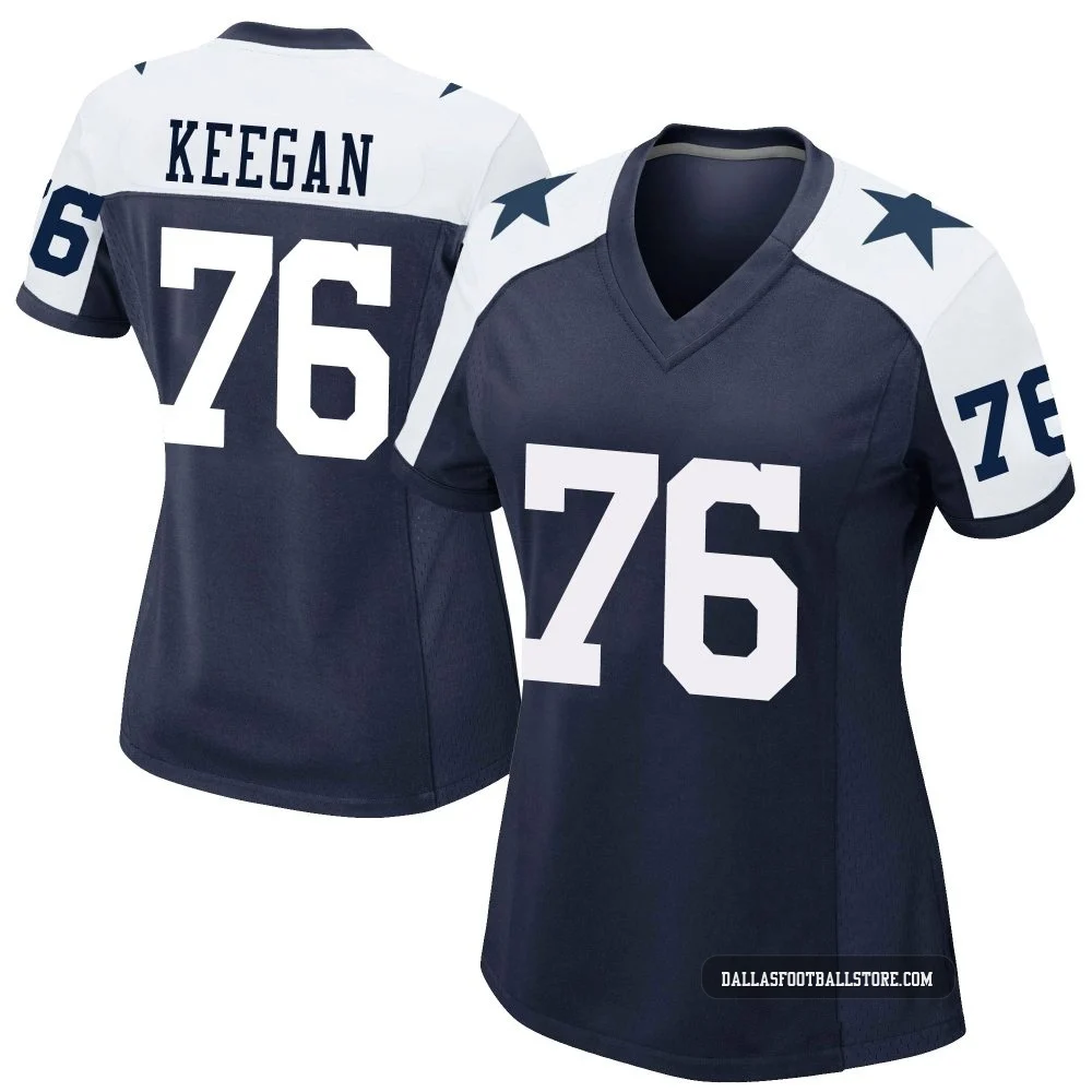 Trevor Keegan Dallas Cowboys ＃76 Game Women's Navy Alternate Jersey
