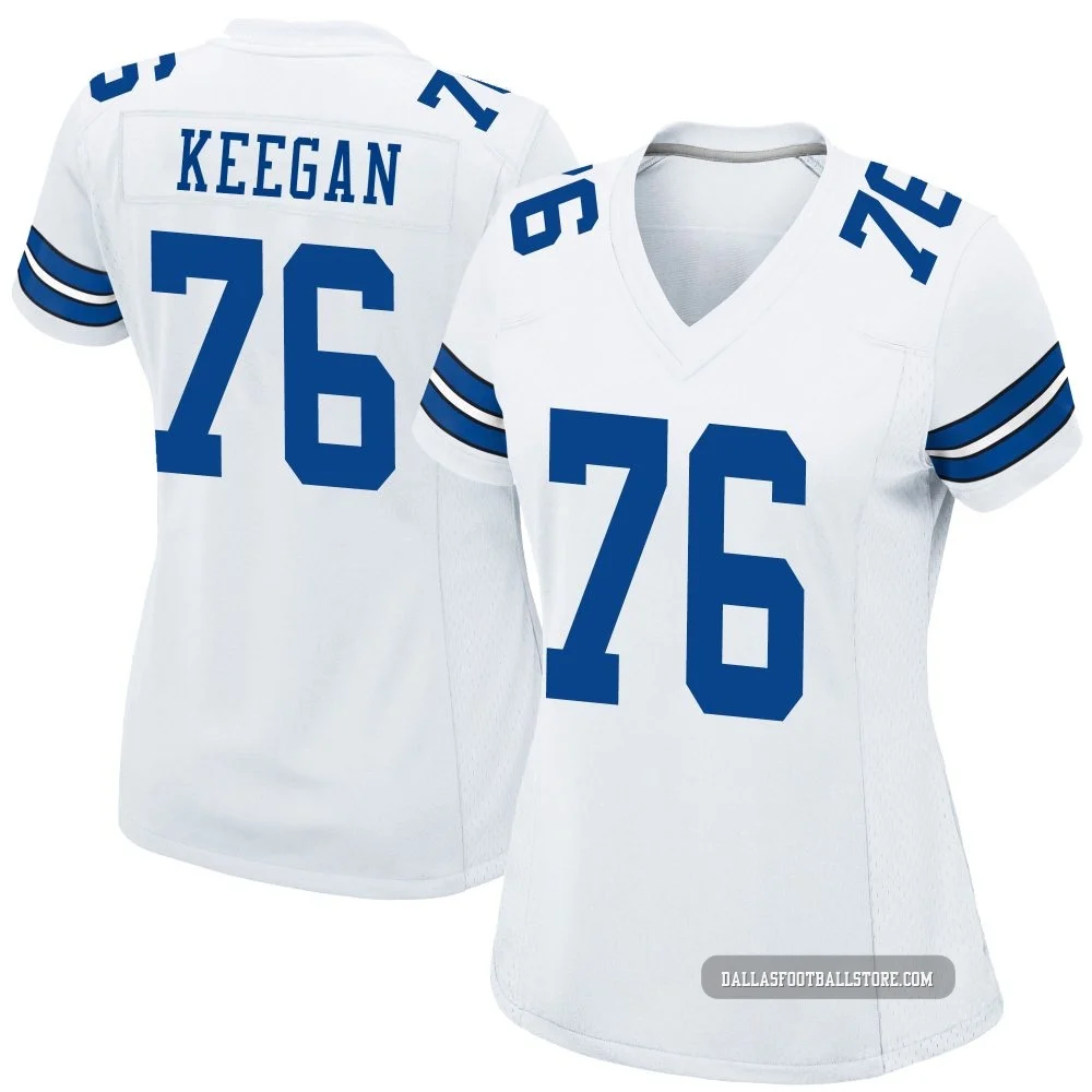 Trevor Keegan Dallas Cowboys ＃76 Game Women's White Jersey
