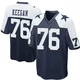 Trevor Keegan Dallas Cowboys ＃76 Game Youth Navy Blue Throwback Jersey