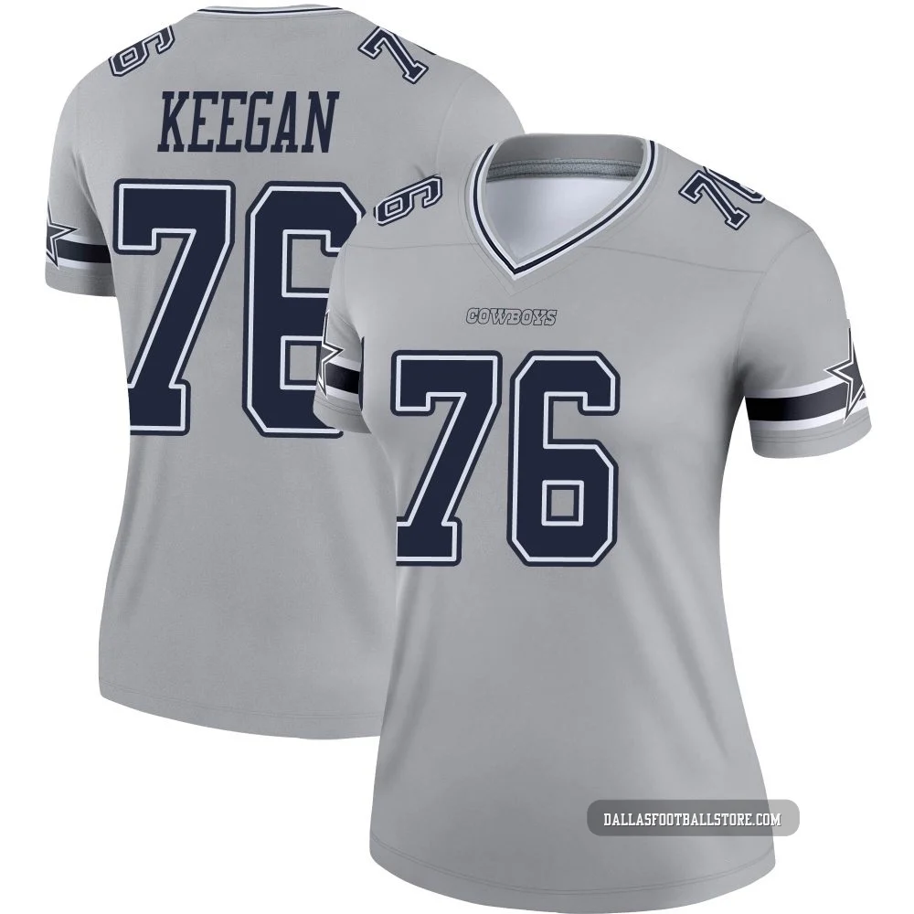 Trevor Keegan Dallas Cowboys ＃76 Legend Women's Gray Inverted Jersey