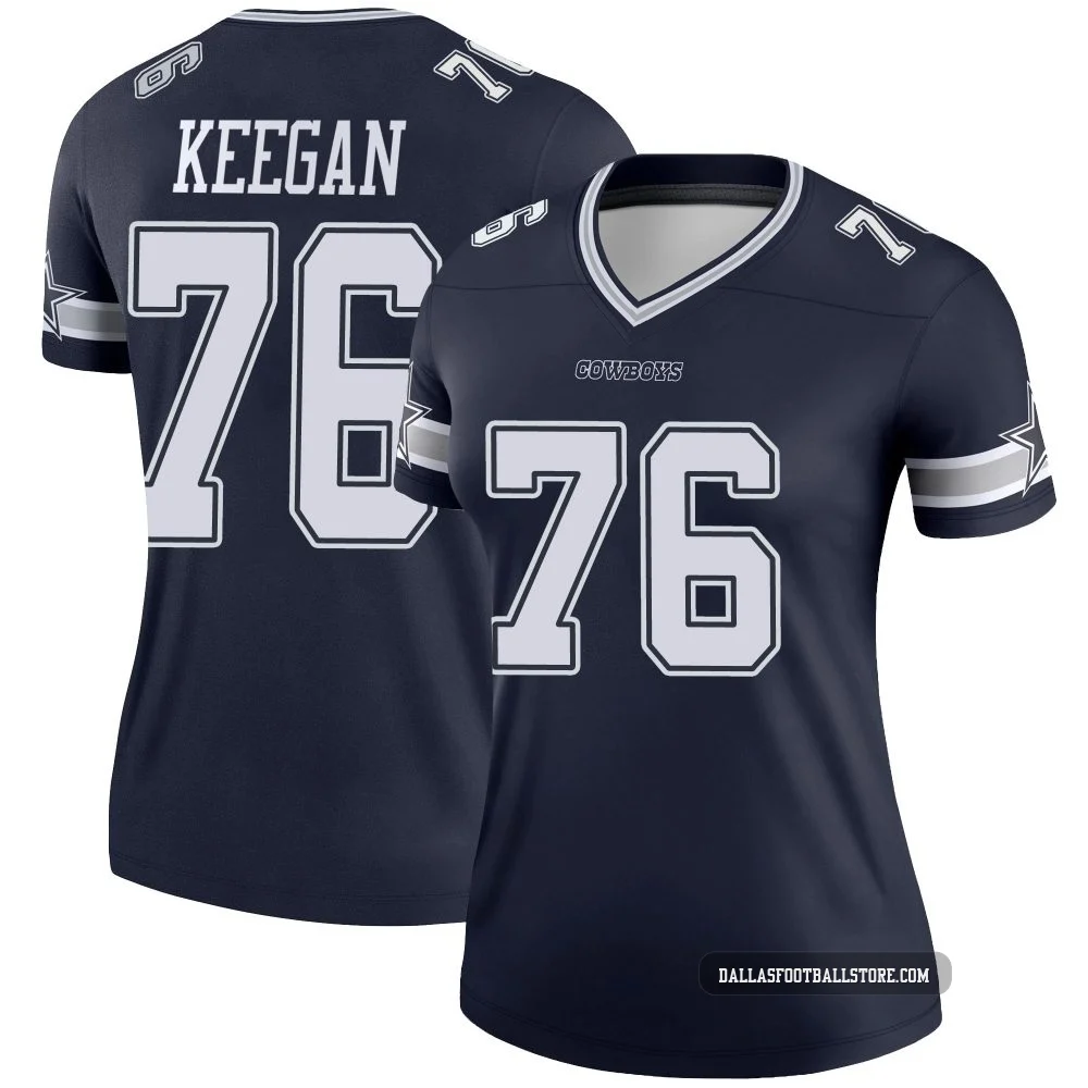 Trevor Keegan Dallas Cowboys ＃76 Legend Women's Navy Jersey