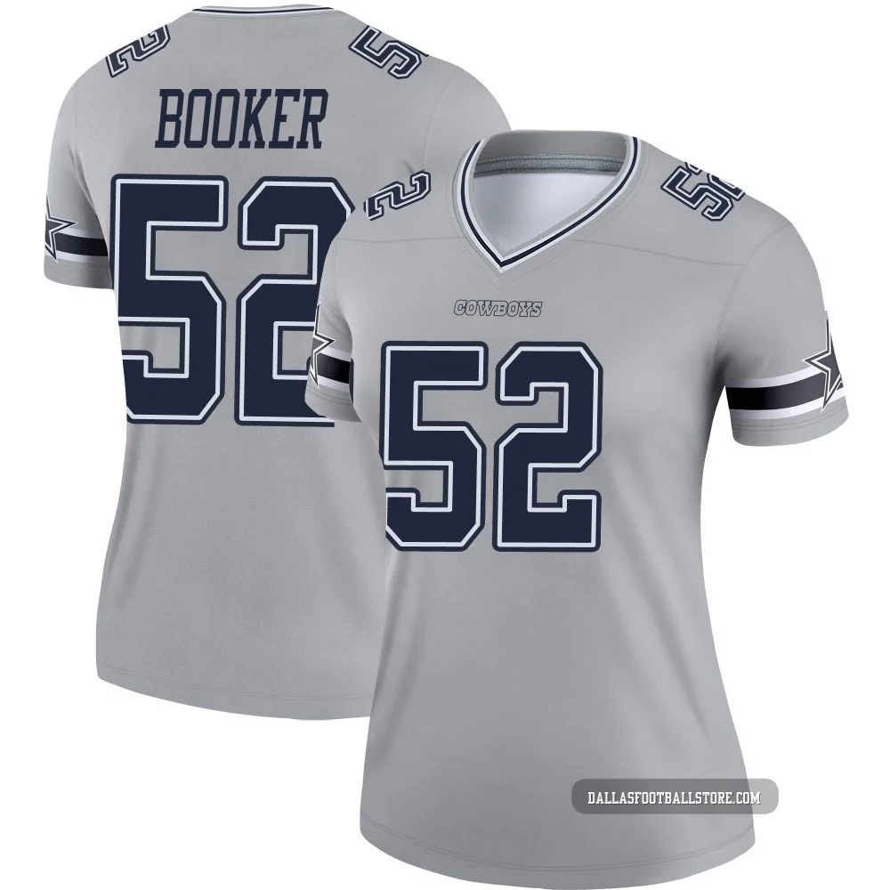 Tyler Booker Dallas Cowboys ＃52 Legend Women's Gray Inverted Jersey