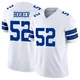 Tyler Booker Dallas Cowboys ＃52 Limited Youth White Vapor F.U.S.E. Jersey