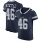 Tyler Neville Dallas Cowboys ＃46 Elite Men's Navy Team Color Vapor Untouchable Jersey