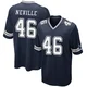Tyler Neville Dallas Cowboys ＃46 Game Men's Navy Team Color Jersey