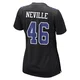 Tyler Neville Dallas Cowboys ＃46 Game Women's Black Carbon Fashion Jersey