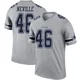 Tyler Neville Dallas Cowboys ＃46 Legend Men's Gray Inverted Jersey