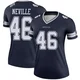 Tyler Neville Dallas Cowboys ＃46 Legend Women's Navy Jersey