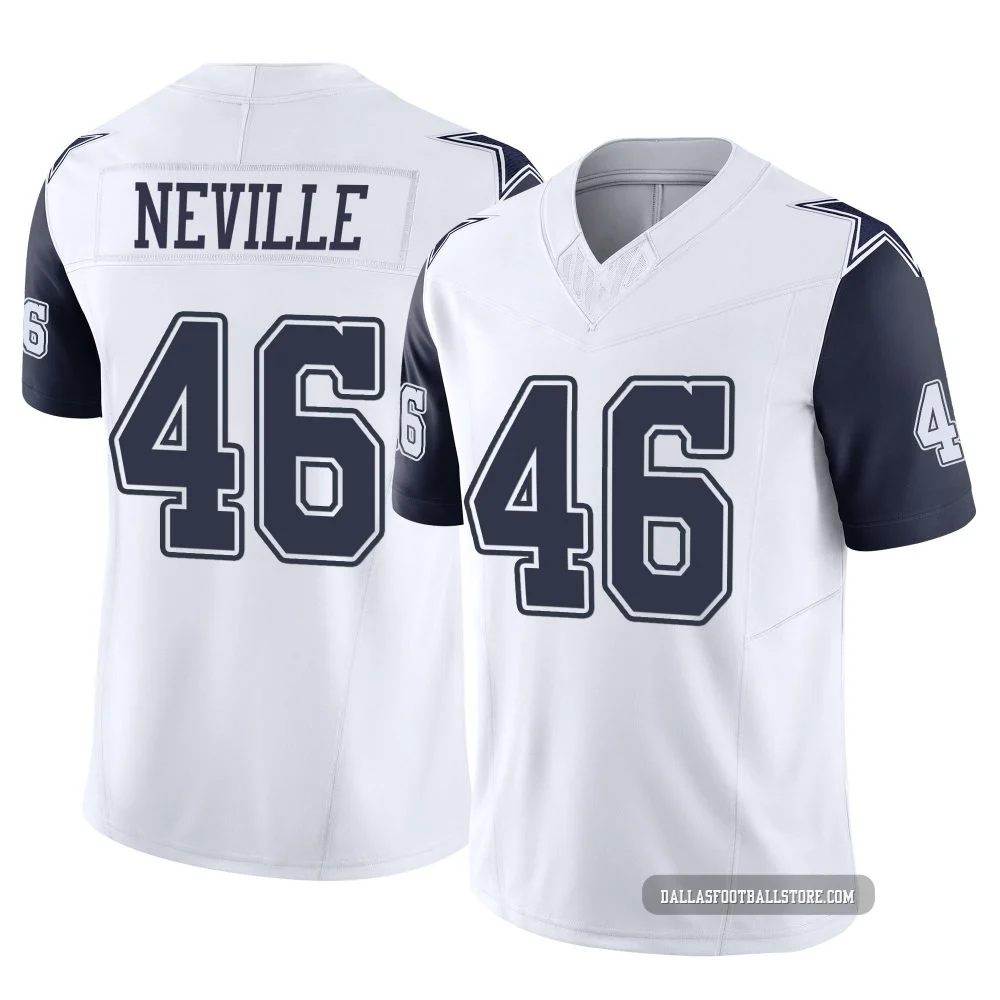 Tyler Neville Dallas Cowboys ＃46 Limited Youth White 2nd Alternate Vapor F.U.S.E. Jersey