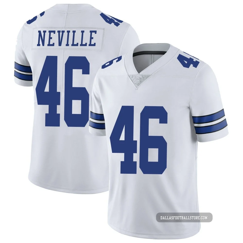 Tyler Neville Dallas Cowboys ＃46 Limited Youth White Vapor Untouchable Jersey
