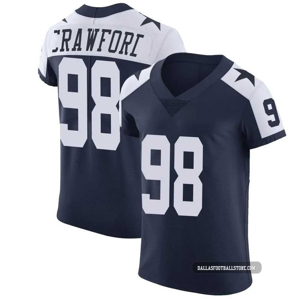 Tyrone Crawford Dallas Cowboys ＃98 Elite Men's Navy Alternate Vapor Untouchable Jersey