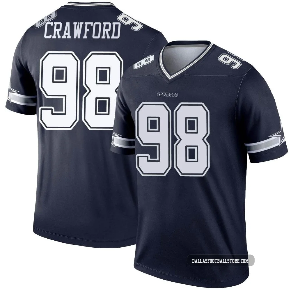 Tyrone Crawford Dallas Cowboys ＃98 Legend Men's Navy Jersey