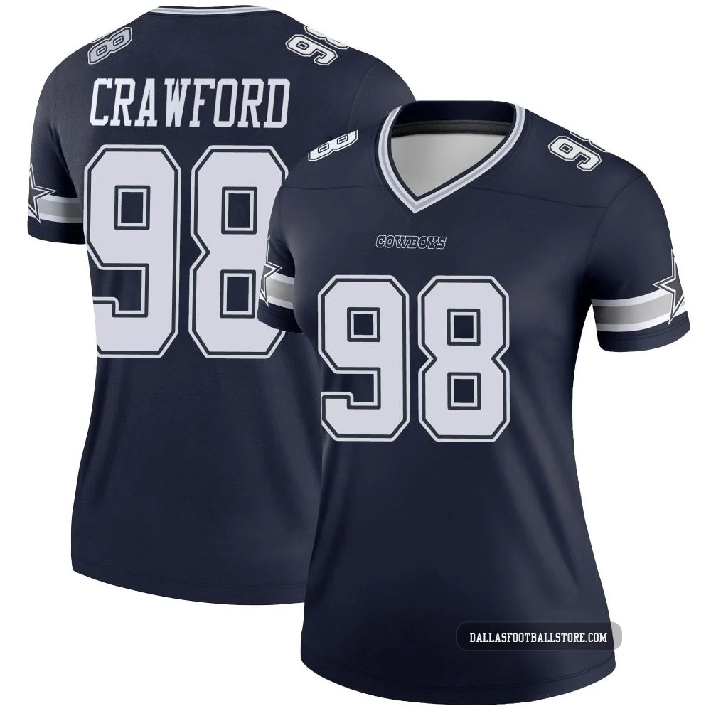 Tyrone Crawford Dallas Cowboys ＃98 Legend Women's Navy Jersey