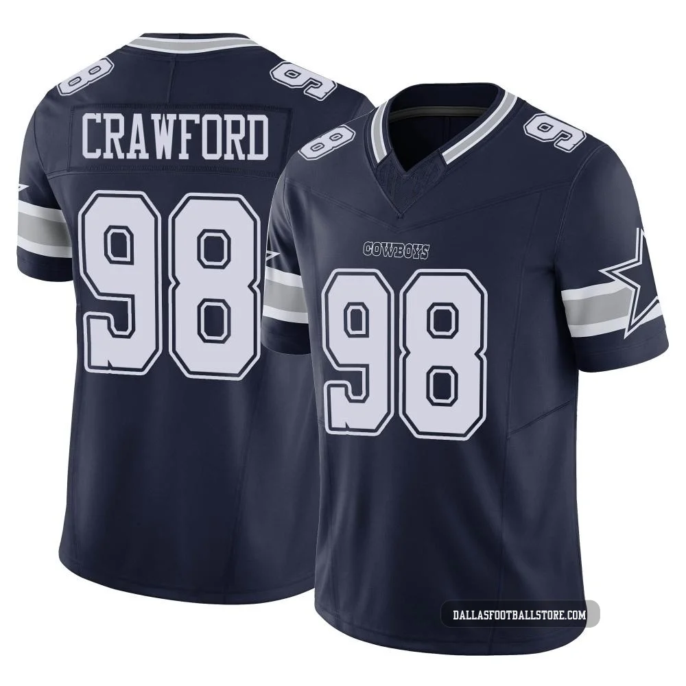 Tyrone Crawford Dallas Cowboys ＃98 Limited Men's Navy Vapor F.U.S.E. Jersey