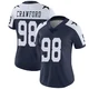 Tyrone Crawford Dallas Cowboys ＃98 Limited Women's Navy Alternate Vapor Untouchable Jersey