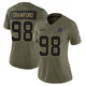 Tyrone Crawford Dallas Cowboys ＃98 Limited Women's Olive 2025 Salute to Service Jersey