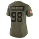 Tyrone Crawford Dallas Cowboys ＃98 Limited Women's Olive 2025 Salute to Service Jersey