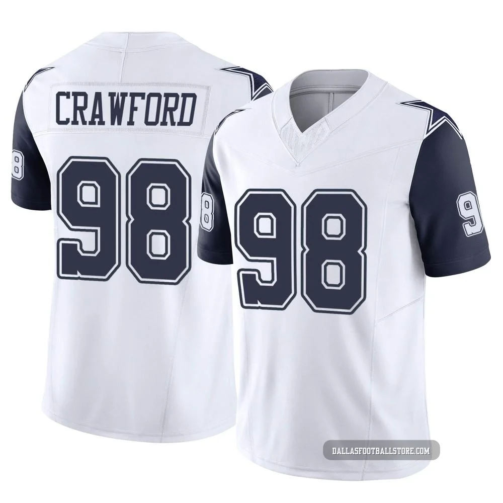 Tyrone Crawford Dallas Cowboys ＃98 Limited Youth White 2nd Alternate Vapor F.U.S.E. Jersey