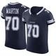 Zack Martin Dallas Cowboys ＃70 Elite Men's Navy Vapor F.U.S.E. Jersey
