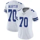 Zack Martin Dallas Cowboys ＃70 Limited Women's White Vapor Untouchable Jersey