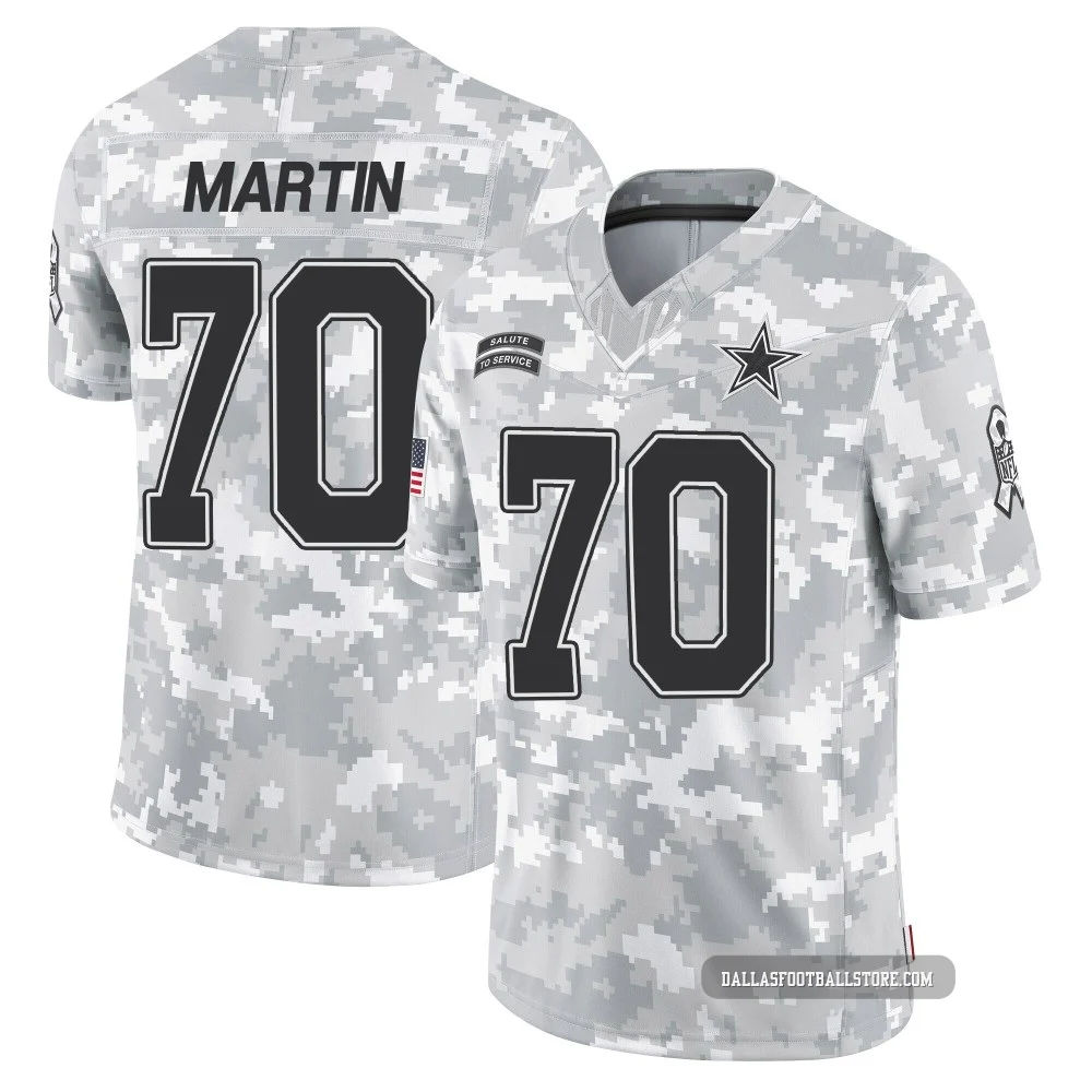 Zack Martin Dallas Cowboys ＃70 Limited Youth Arctic Camo 2024 Salute to Service Jersey