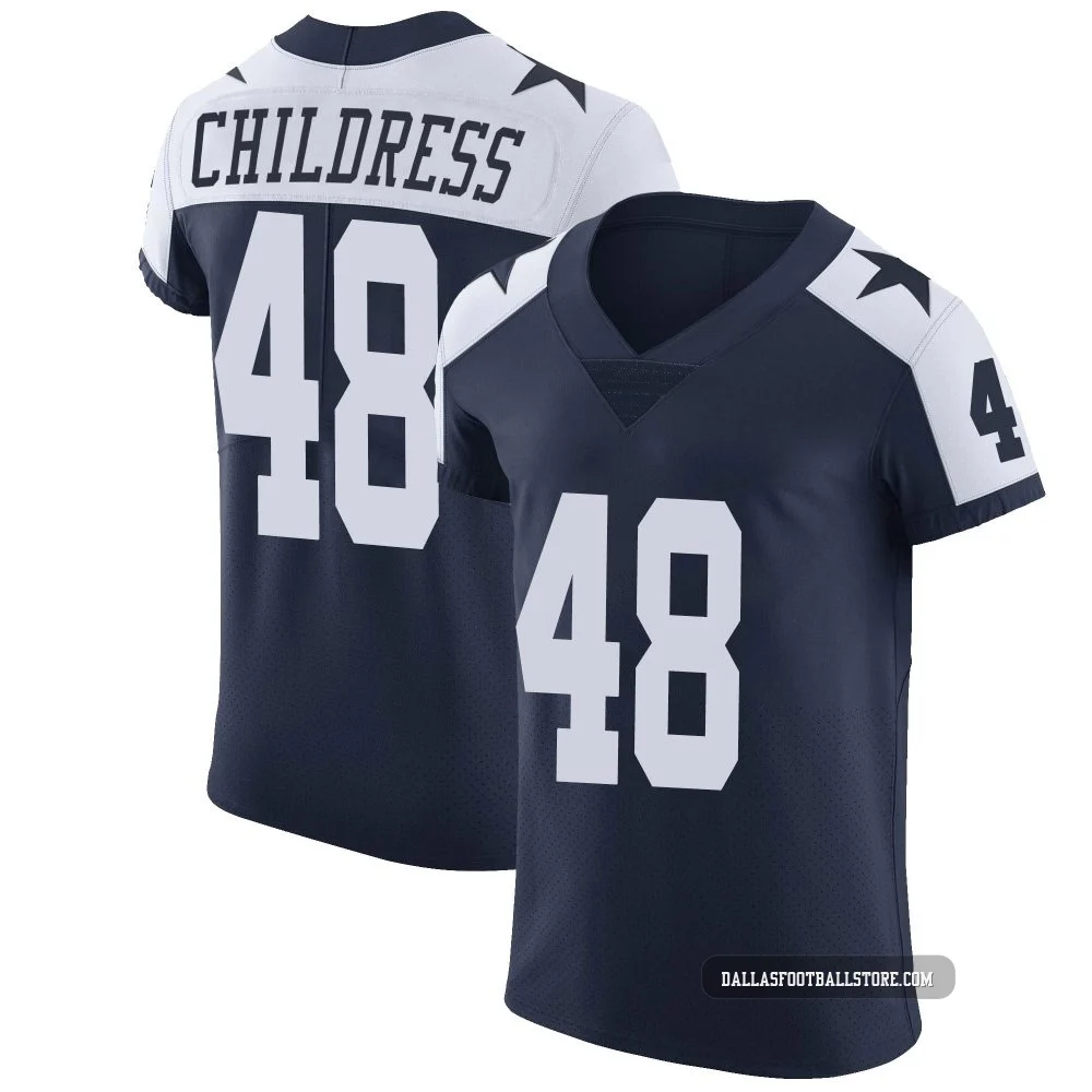 Zion Childress Dallas Cowboys ＃48 Elite Men's Navy Alternate Vapor Untouchable Jersey