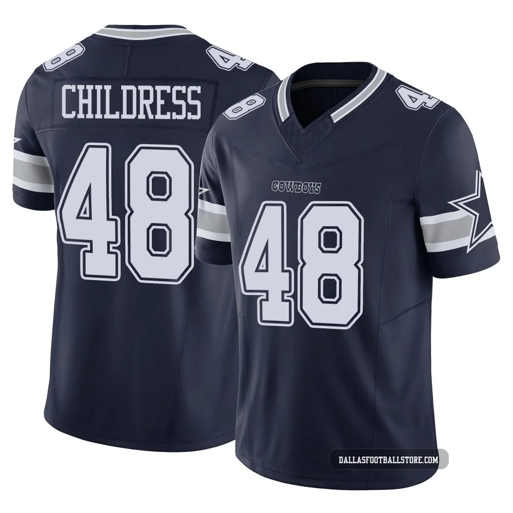 Zion Childress Dallas Cowboys ＃48 Limited Men's Navy Vapor F.U.S.E. Jersey