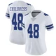 Zion Childress Dallas Cowboys ＃48 Limited Women's White Vapor Untouchable Jersey