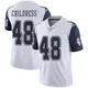 Zion Childress Dallas Cowboys ＃48 Limited Youth White Color Rush Vapor Untouchable Jersey