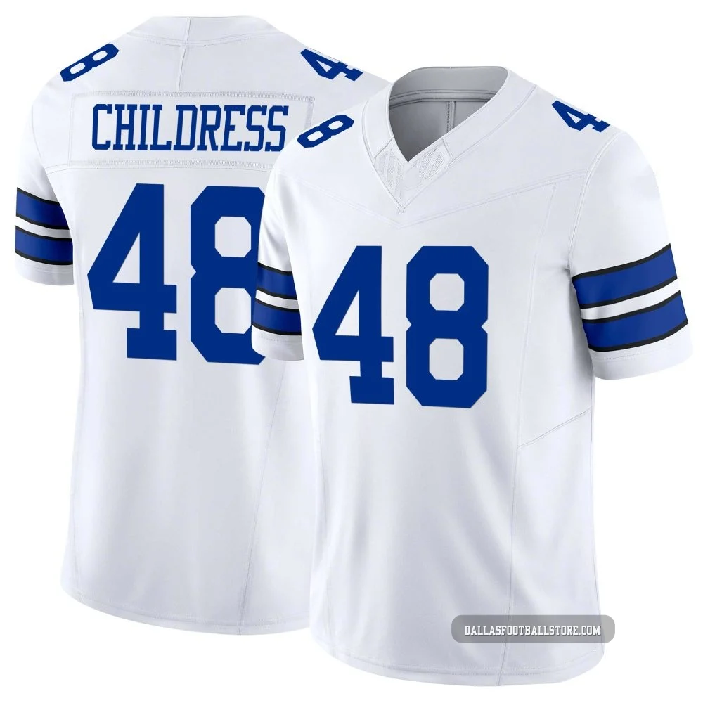Zion Childress Dallas Cowboys ＃48 Limited Youth White Vapor F.U.S.E. Jersey